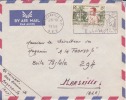 BRAZZAVILLE R.P - CONGO - 1956 - COLONIES FRANCAISES - Afrique - Avion - Lettre - Flamme - Marcophilie - Storia Postale