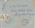 KINKALA - CONGO - 1956 - COLONIES FRANCAISES - Afrique - Avion - Lettre - Marcophilie - Lettres & Documents