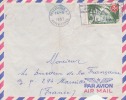 BRAZZAVILLE R.P - MOYEN CONGO - 1957 - COLONIES FRANCAISES - Afrique - Avion - Lettre - Flamme - Marcophilie - Storia Postale