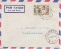 MOSSENDJO - CONGO - 1956 - COLONIES FRANCAISES - Afrique - Avion - Lettre - Marcophilie - Brieven En Documenten