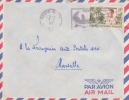 POINTE NOIRE - MOYEN CONGO - 1957 - COLONIES FRANCAISES - Afrique - Avion - Lettre - Flamme - Marcophilie - Covers & Documents