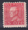 Sweden 1928 Mi. 179 I W B    15 Ö King König Gustaf V. Type I 4-Sided Perf. 9 3/4 MH* - Ongebruikt