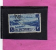 SOMALIA AFIS 1950 - 1951 POSTA AEREA AIR MAIL VEDUTA VIEW SOMALI 3 S USATO USED OBLITERE´ - Somalië (AFIS)