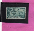 SOMALIA AFIS 1950 AFRICAN SUBJECTS SOGGETTI AFRICANI ESPRESSO SPECIAL DELIVERY CENT. 40c MNH - Somalia (AFIS)