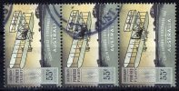 Australia 2010 Centenary Of Powered Flight 55c Vertical Strip Of 3 Used - Used Stamps