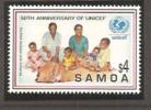 Stamp Samoa Mothers And Children Playing , Enfants Jouant Avec Leur Mère Bithday UNCEF - UNICEF