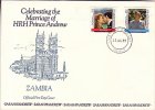 Zm0458f Zambia 1986, SG458-459, Marriage Of HRH Prince Andrew, FDC - Zambia (1965-...)