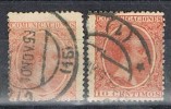 Dos Sellos 10 Cts Alfonso XIII 1889, Variedad Color, Num 218 Y 218a º - Used Stamps