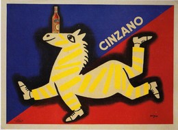 L'homme Zèbre Cinzano 1951. Raymond Savignac - Savignac