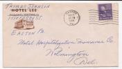 US - 1950 COVER From HOTEL LEE - Fine Presidential 3c Imperforate One Side - Sent From EASTON, PA To DEL - Cartas & Documentos