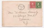 US - VF 1918 Bicolor COVER From SPARTANBURG, SC To VERONA, NJ -fine Closing Cinderella - Covers & Documents