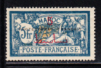 French Morocco MH Scott #54 5p Surcharge On 5fr Dark Blue & Buff - Unused Stamps