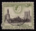 Rhodesia And Nysaland Used 1959, 5/-s  Statue - Rodesia & Nyasaland (1954-1963)