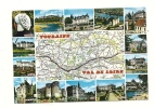 Cp, Carte Géographique, Touraine - Val De Loire, Voyagée 1988 - Landkarten