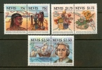 NEVIS 1986 MNH Stamp(s) Discovery Of America 365-370 - St.Kitts Und Nevis ( 1983-...)