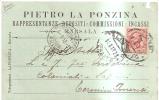 65088)cartolina Pietro La Ponzina Di Marsala Con 10c Leone Più Annullò 1/9/19181 - Marsala