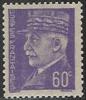 F - France (1941-42) - Type Pétain (Type Hourriez). Typographie, Dentelé 14 X 13 1/2. Y&T N°509. 60 C. Violet. - 1941-42 Pétain