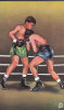 BOXE  _  JEUX OLYMPIQUES - TOKYO  1964. Poids Coq - Moyens - Mi-l.ourds-lourds. Illustrateur : J. Robion Pub Welcome-Tar - Boxe