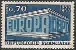 F - France (1969) - Europa : Building CEPT. Taille-douce, Dentelé 13. Y&T N°1599. - 1969