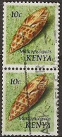 KENYA 1971 Sea Shells - 10c. Episcopal Mitre FU PAIR - Kenya (1963-...)