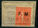 MI. + Maury Ou Yvert  N°6 Auf Briefstück Mit Rahmenstempel ,Wehrbestempel Exposition Coloniale Internationale Paris 1931 - Military Postage Stamps