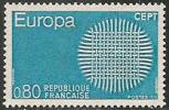 F - France (1970) Europa : Symbole En Forme De Soleil / Symbol In The Shape Of Sun. Taille-douce, Dentelé 13. Y&T N°1638 - 1970