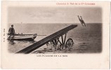 CPA 1900 : LES PLAISIRS DE LA MER PLONGEON SPORT NATATION CHOCOLAT THE COMPAGNIE COLONIALE - Swimming