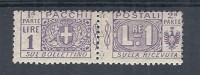 1914-22 REGNO PACCHI POSTALI 1 LIRA MH * -  RR9515 - Pacchi Postali