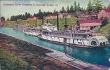 Colombie    COLUMBIA RIVER STEAMERS IN CASCADE LOCKS . 90 - Colombie