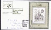 London 1980 Stamp Exhibition  Souvenir Cover Miniature Sheet United Nations Day Cancel - Brieven En Documenten