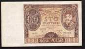 POLOGNE POLAND P75  100  ZLOTYCH   1934        VF   NO P.h. - Poland