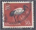 UGANDA 1965 BIRDS - SACRED IBIS 30c. Black And Brown FU - Uganda (1962-...)