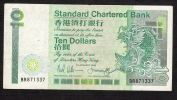 HONG-KONG  P278b  10  DOLLARS 1988  Standard Chartered Bank  VF - Hongkong