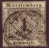 Wurtemberg - Württemberg / Y&T No 1 Mi Nr 1 / 125.00 Euros - Usati