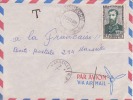 Moundou Tchad Afrique Colonie Française Lettre Taxe Par Avion Pour Marseille Marcophilie - Cartas & Documentos