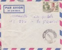 Moundou Tchad Afrique Colonie Française Lettre Par Avion Pour Marseille Marcophilie - Storia Postale