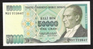 Delcampe - TURKEY P204 50.000  LIRA  1995 #M57   UNC. - Turchia