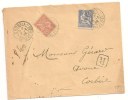 Lettre - SEINE Et OISE - CORBEIL - Càd S/TP T.Mouchon N°125+127 - RECOMMANDEE - 1903 - Storia Postale