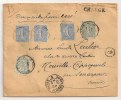 Lettre - SEINE - PARIS - 9 - CHARGE - Càd S/ N°111+130+132 X 3 Mixte - 1903 - Storia Postale