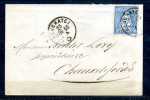 Letter From  Neuchatel To Chaux De Fonds 25 Nov. 1865 With  10 C. - Storia Postale