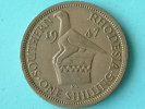 1947 - ONE SHILLING / KM 18b ( Uncleaned Coin / For Grade, Please See Photo ) !! - Rhodesien