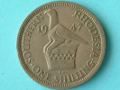 1947 - ONE SHILLING / KM 18b ( Uncleaned Coin / For Grade, Please See Photo ) !! - Rhodesia