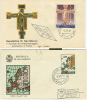 SAN MARINO 1967 LOTTO 2 BUSTE FDC "ROMA" E F.A.I.P. 141 ANNULLO PRIMO GIORNO DI EMISSIONE - Covers & Documents