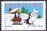 France Autoadhésif ** N°   67 Ou 3853 - Meilleurs Vœux Pour 2006 - Ours Et Manchot Sur Patins - Autocollant - Unused Stamps