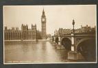 LONDON ,WESTMINSTER, BRIDGE, VINTAGE POSTCARD - River Thames