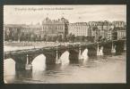 LONDON , WATERLOO BRIDGE AND VICTORIA EMBANKMENT, VINTAGE POSTCARD - River Thames