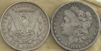 UNITED STATES USA $1 EAGLE BIRD FRONT MORGAN HEAD BACK 1884  F+ SILVER  READ DESCRIPTION CAREFULLY !!! - 1878-1921: Morgan