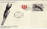 3509  FDC, Innsbruck 1964,  Salto De Ski, Austria,, Limpiadas - Inverno1964: Innsbruck