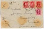 1928 Carta Certificada De Capdella A Dinamarca, Al Dorso Tránsitos. Ed 311,317A(3) - Storia Postale