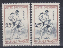 FRANCE VARIETE  N° YVERT  1164 LUTTE BRETONNE  NEUFS  LUXE - Unused Stamps